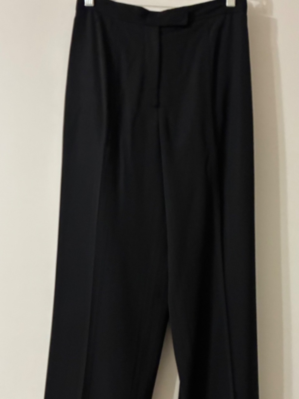 AUSTIN REED PETITE LONDON 100% WORSTED WOOL DRESS PANT BLACK SZ 6 LINED FL/FRONT